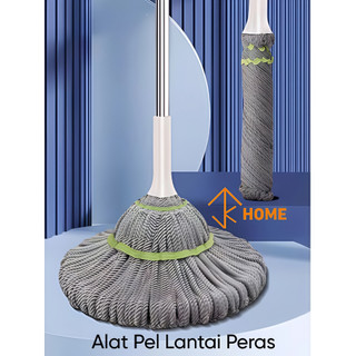 JK Alat Pel Lantai Peras Putar Otomatis Automatic Bamboo Twist Mop Pel Lantai Putar Otomatis