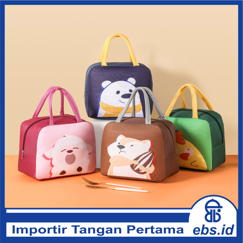 EBS PA082 กระเป๋าเก็บความเย็นอาหารกลางวันการ์ตูนน่ารักอาหารอลูมิเนียมฟอยล์กล่องอาหารกลางวันนําเข้า