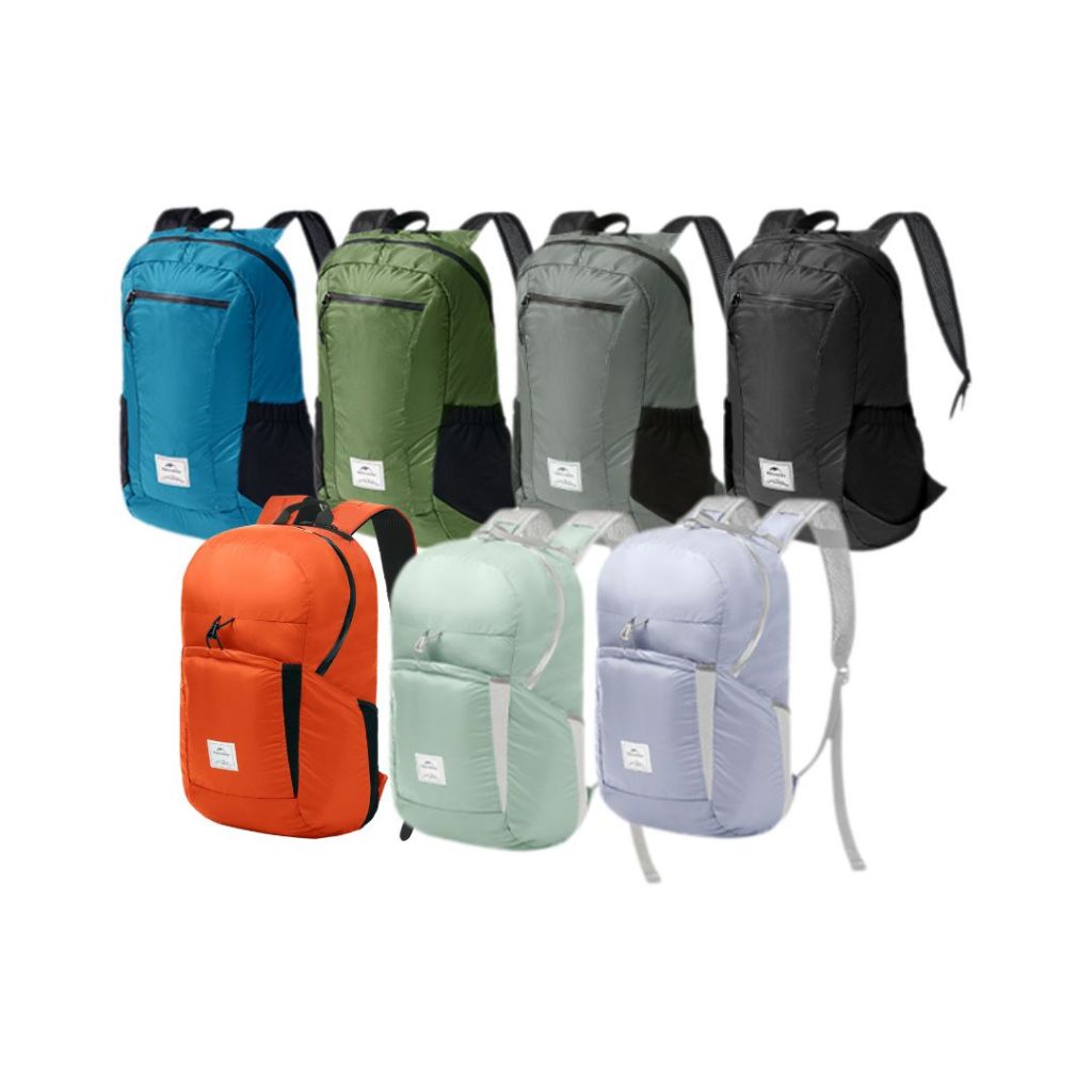Naturehike กระเป๋าเดินป่าพับได้ 18L 22L 25L 30L กันน้ํากลางแจ้ง NH17A012-B กระเป๋าพับได้ Ultralight 