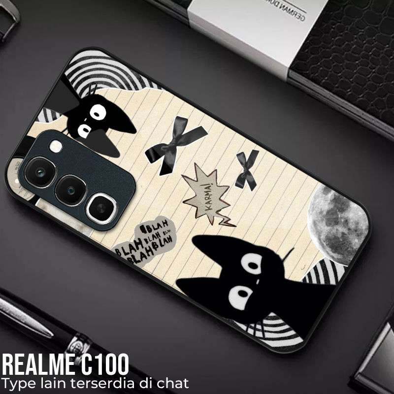 HP เคสโทรศัพท์ Realme C100 4G รุ่นล่าสุดพร้อมลายน่ารัก วัสดุซิลิโคน พร้อมตัวป้องกันกล้อง Anti-Shatte