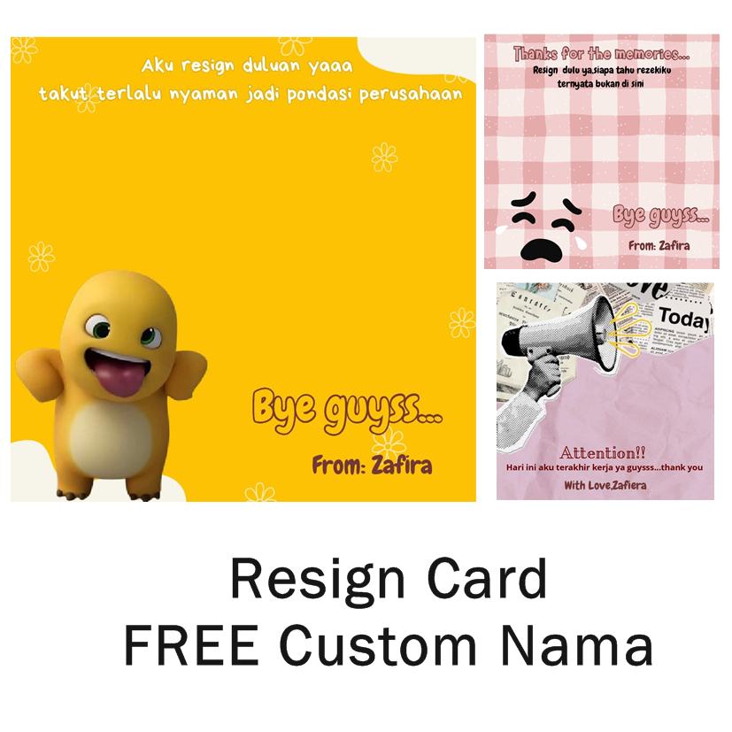 RESIGN GREETING CARD BASE | Resign gift | การ์ดขนมมินิของขวัญอําลาสํานักงานอําลา