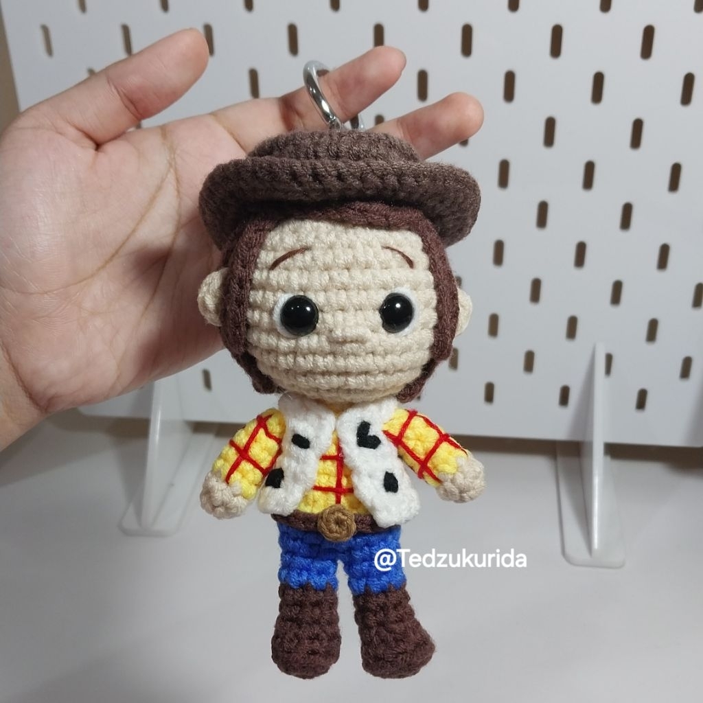 Woody Toy Story พวงกุญแจตุ๊กตาถัก