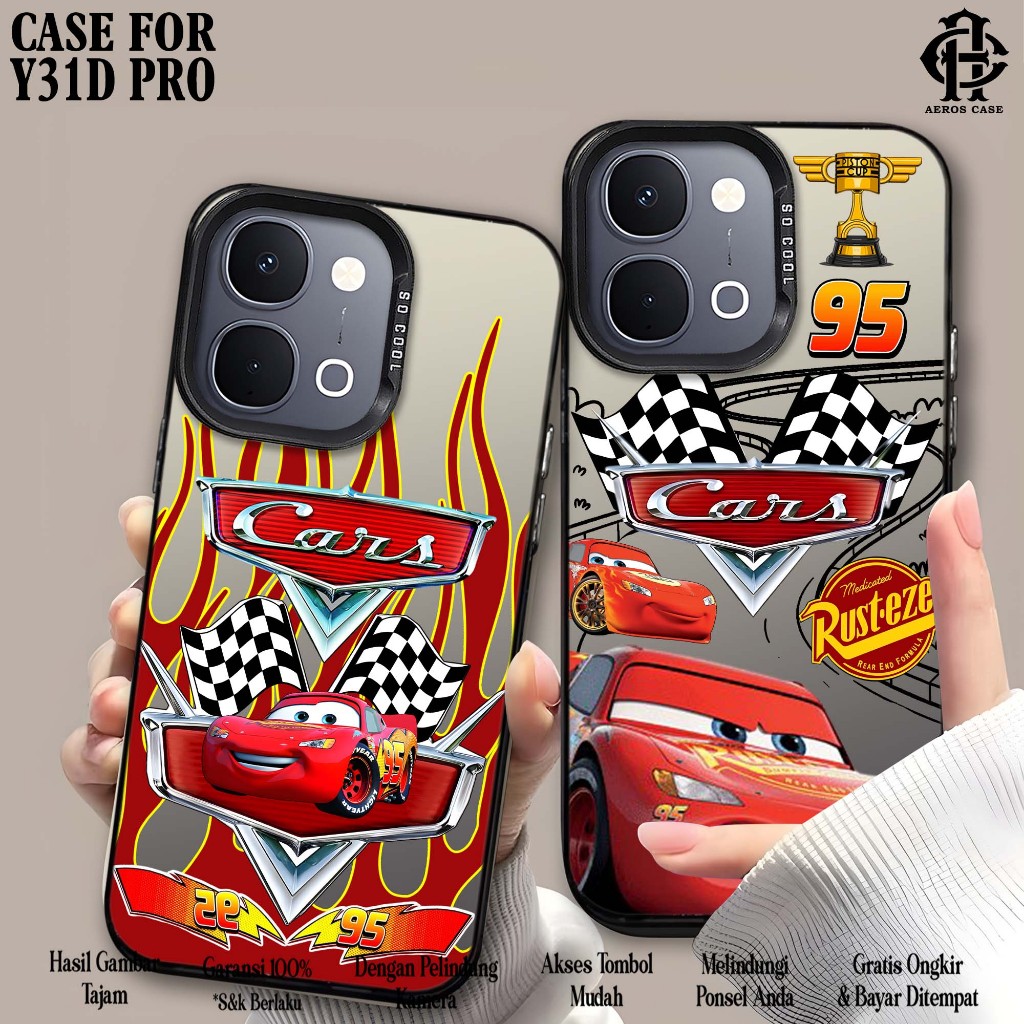 VIVO Y31D PRO (CAR) Premium Matte Hard Casing IMD Polyคาร์บอเนต Softcase HP
