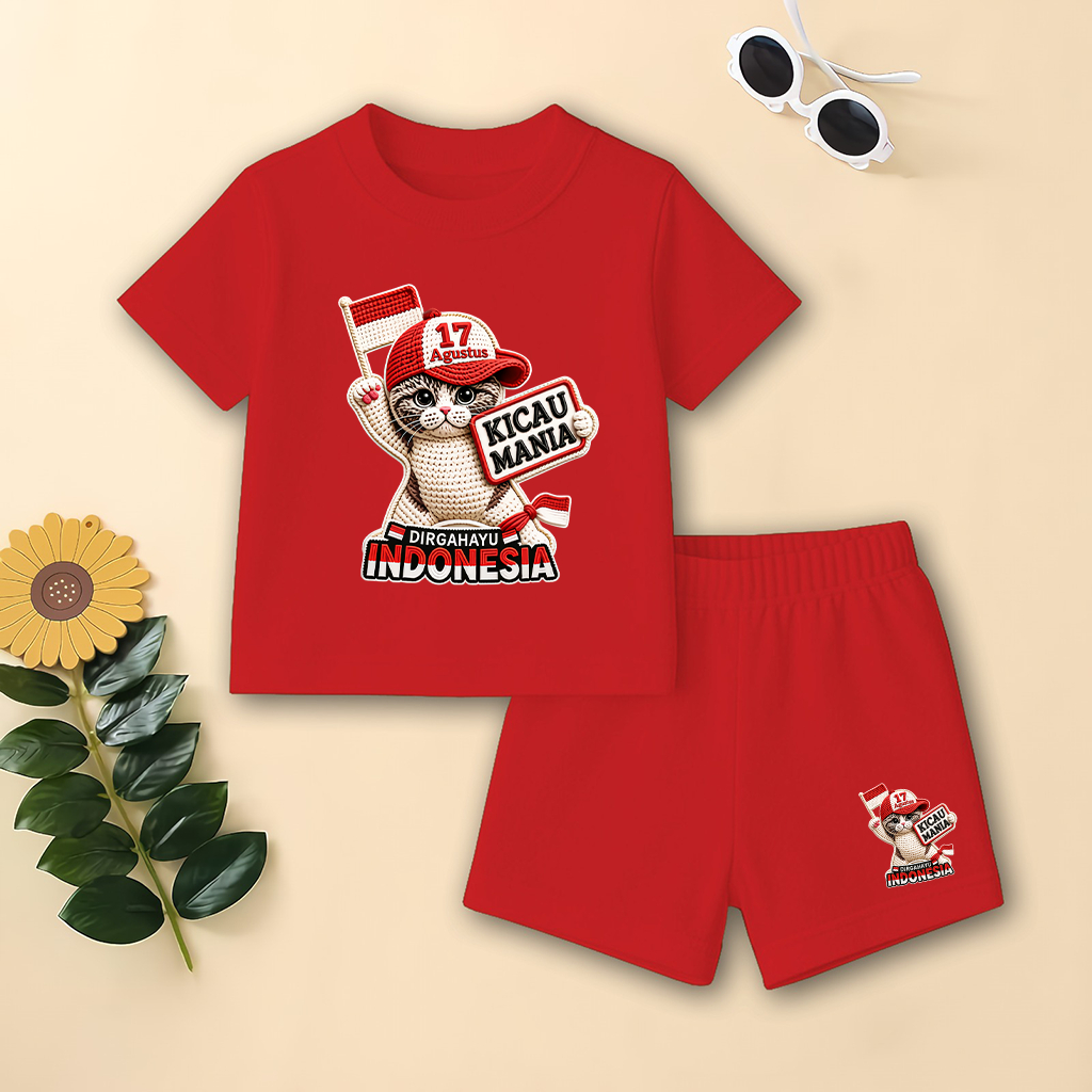 Yuzyids02 เสื้อผ้าเด็ก viral สิงหาคม chirping mania unisex อายุ 1 ถึง 5 ปี