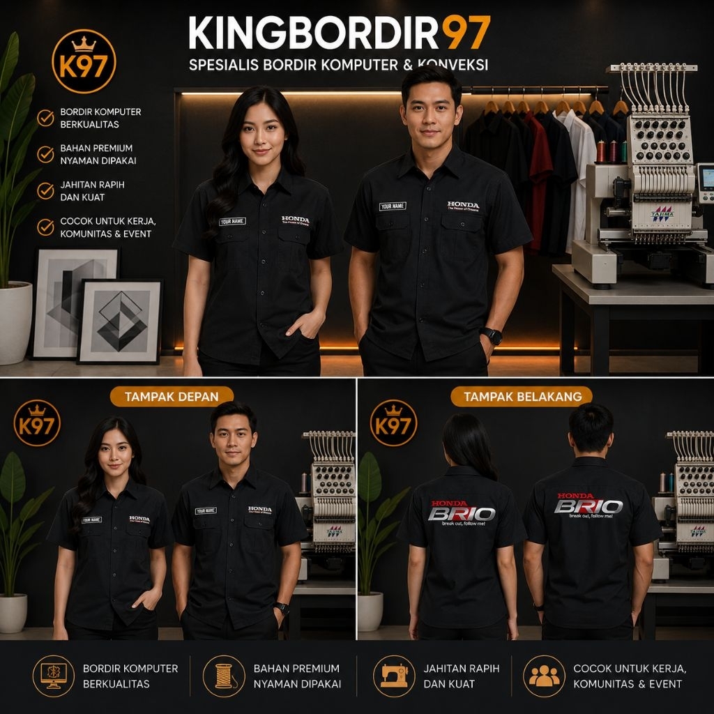 KEMEJA เสื้อตัวแทนจําหน่ายรถยนต์ Honda Brio/เสื้อชุด Honda Brio
