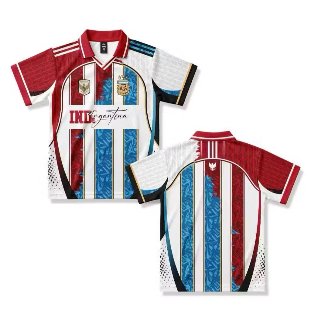 เสื้อแข่ง RETRO INDONESIA X ARGENTINA พิมพ์เต็ม