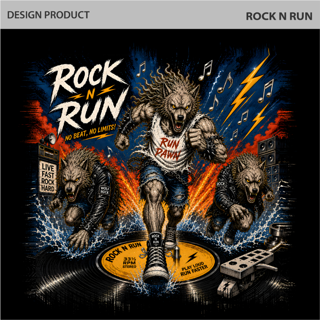 เสื้อยืด Rundawn Unisex BOXY – เสื้อยืดวิ่งวินเทจ – รูปที่ 4