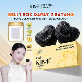 KIME LUMINIZING JEJU BRIGHTENING SOAP – Sabun Pencerah Badan Wajah Sabun Pemutih Glowing Badan Muka