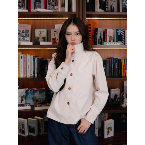 ASOKA Eryn Jacket 4590 - เสื้อแจ็คเก็ตลําลองคอสูงแขนยาวอินเทรนด์