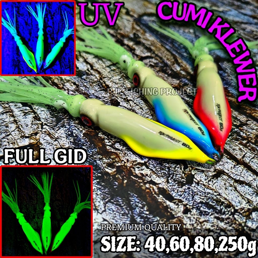 METAL JIG CUMI KLEWER 40,60,80,250g เหยื่อตกปลาแบบเต็ม GID BJK PROJECT