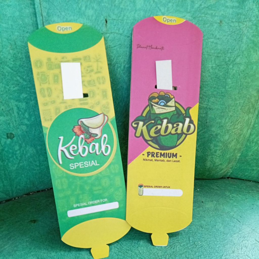@100 ชิ้น FULL COLOR DUPLEX KEBAB BOX PACKAGING SIZE 24X9 BRIGHT COLOR