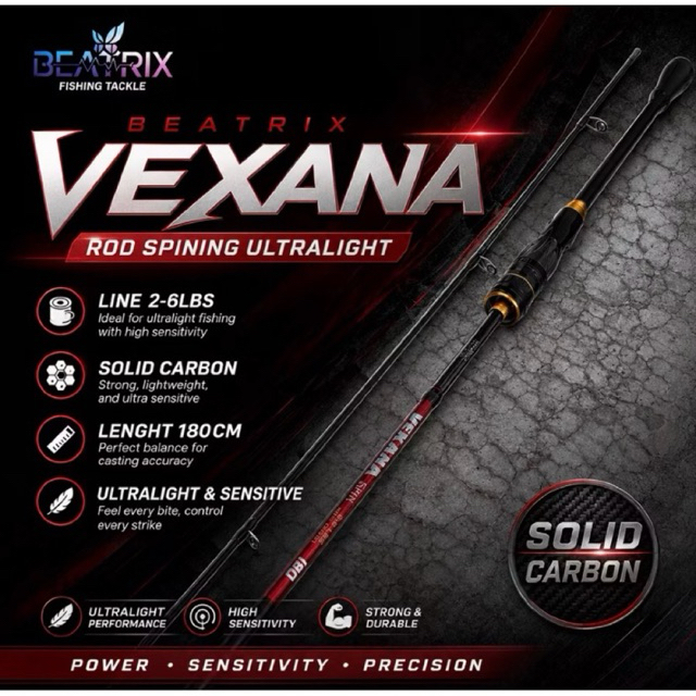 คันเบ็ด 602-UL-180cm-2-6lbs betrix vexana (แหวน puji)