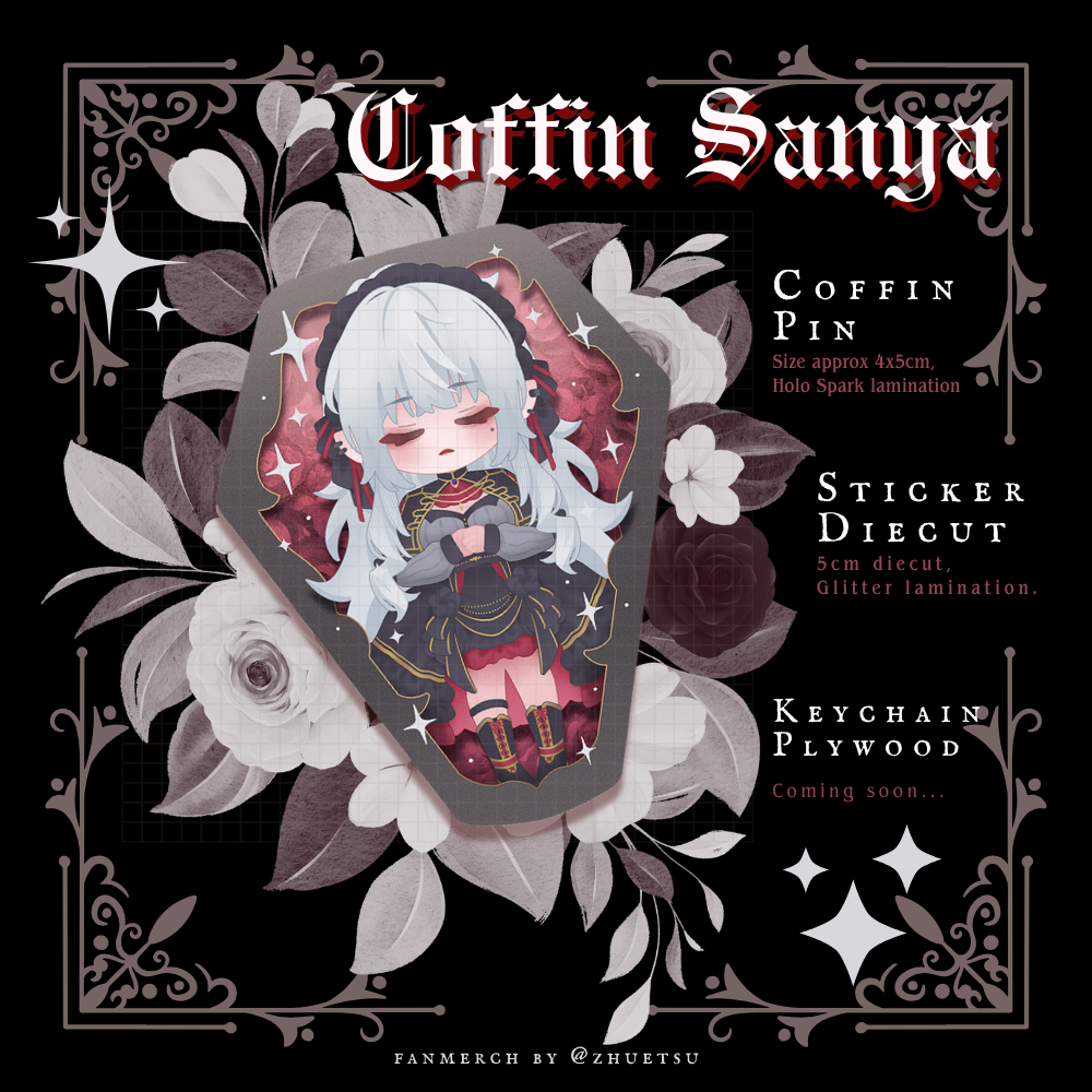 [Zhutsu] Nijisanji JP Sanya Kuzuha - สติ๊กเกอร์ตราหมุดโลงศพ