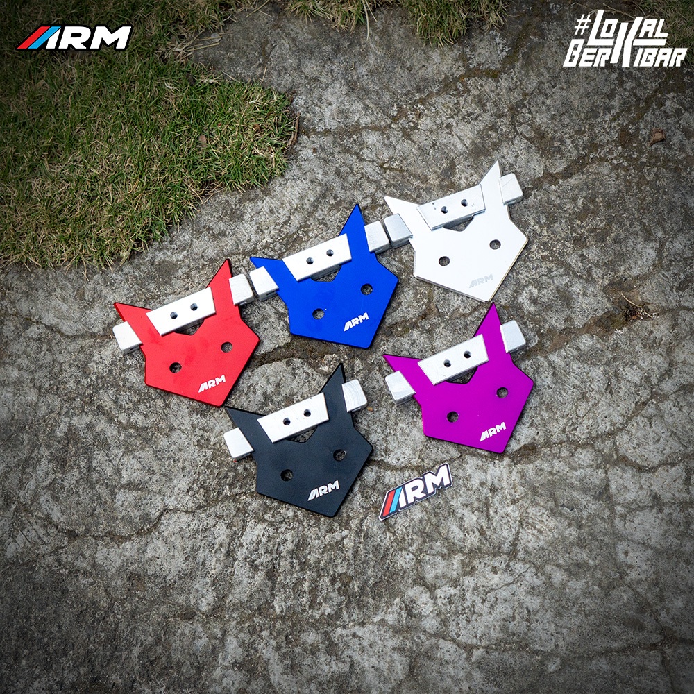 ARM ARUMI FRONT PLATE HOLDER AEROX MIO M3 MIO S MIO SOUL GT FULL CNC