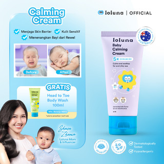 LOLUNA Baby Calming Cream 40ml - Krim Wangi Menenangkan/ Menghangatkan Bayi/ 5x Ceramide/ Chamomile/ Peppermint/ Ginger