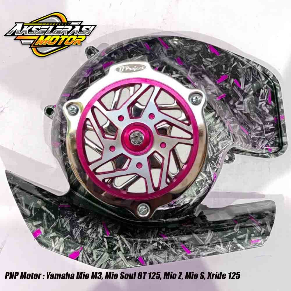 Mio M3 คาร์บอนปลอมสีชมพูพัดลมชุด Spinner Bigproject PNP Mio Soul GT 125 Mio Z Mio S Xride 125
