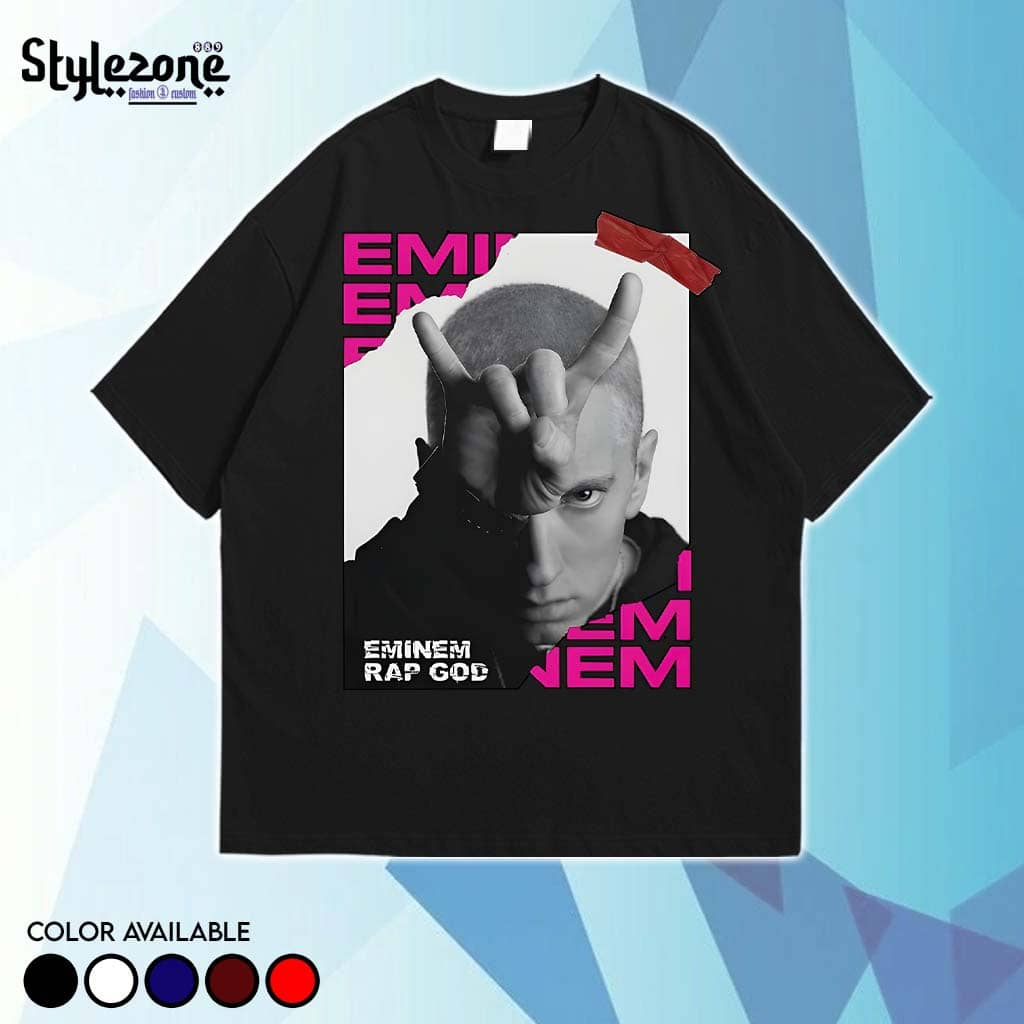 EMINEM bootleg Black เสื้อยืด unisex - Eminem Black เสื้อยืดวง unisex M-XXL