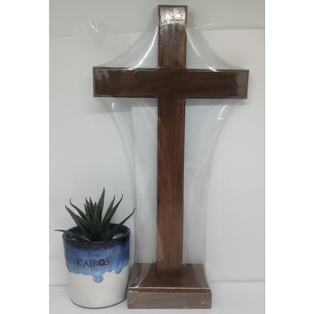 PLAIN TEAK WOOD TABLE CROSS 40 CM