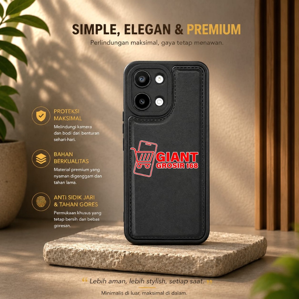 CASE VIVO Y05 VIVO Y11D CASE LEATHER PRO CAMERA BLACK SOFTCASE VIVO Y05 VIVO Y11D