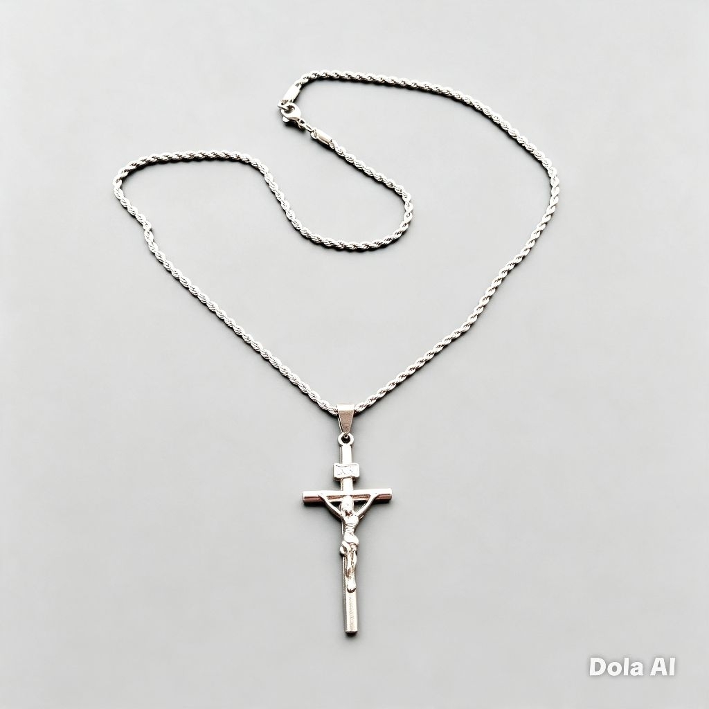 K64 SILVER CROSS PENDANT CHAIN สร้อยคอ