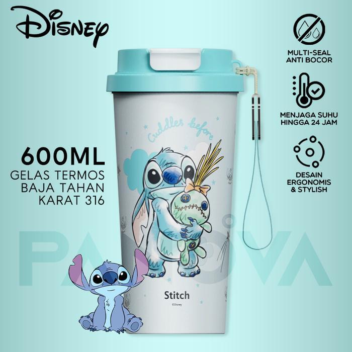 TERMOS [ใหม่พิเศษ] DISNEY Tumbler STITCH ใหม่ 600ml สแตนเลส 316 - 3in1 ขาตั้งโทรศัพท์ Handle Straw ข