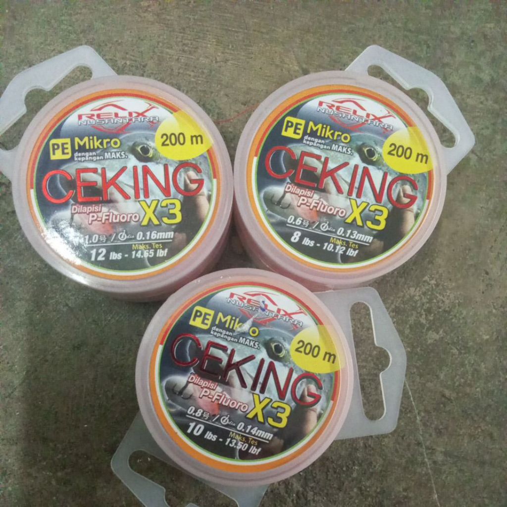 PE Micro Relix Nusantara Ceking P-Fluoro 150m 200m 0.6 0.8 1.0 สายตกปลา แข็งแรง ลื่น คุณภาพ