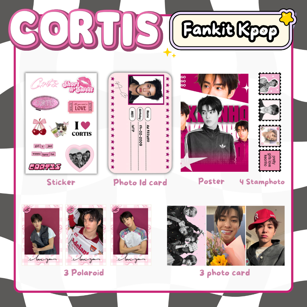 [PINK EDITION] FANKIT KPOP CORTIS 13 รายการ | กล่องของขวัญเคป๊อป | แฮมเมอร์เคป๊อป | CORTIS FANKIT Keonho Martin James Seonghyeon Juhoon