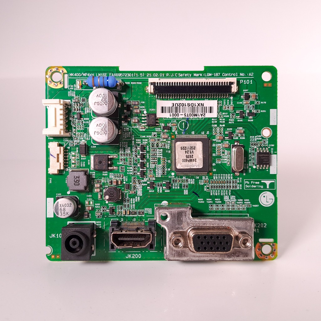 LG 24MP400-B 75hz จอภาพเดสก์ท็อป - เฉพาะเมนบอร์ด - LM16E EAX69572301 - ชิ้นส่วน Spare ดั้งเดิม