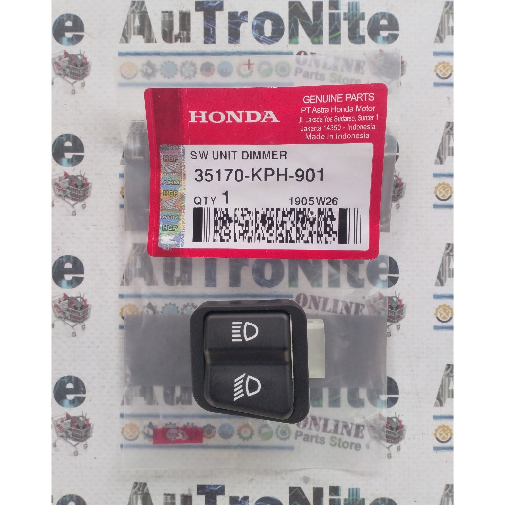 TOMBOL 3Pin ปุ่มสวิตช์หน่วยหรี่ไฟ 35170-KPH-901 Original Honda Karisma X 125 D 35170KPH901