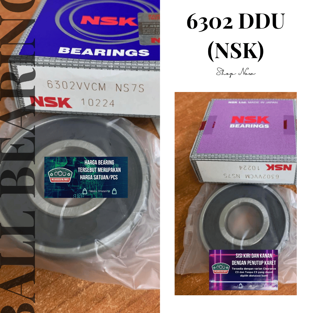 BEARING 6302 DDU NSK ORIGINAL JAPAN 6302 LLU 6302 2RS