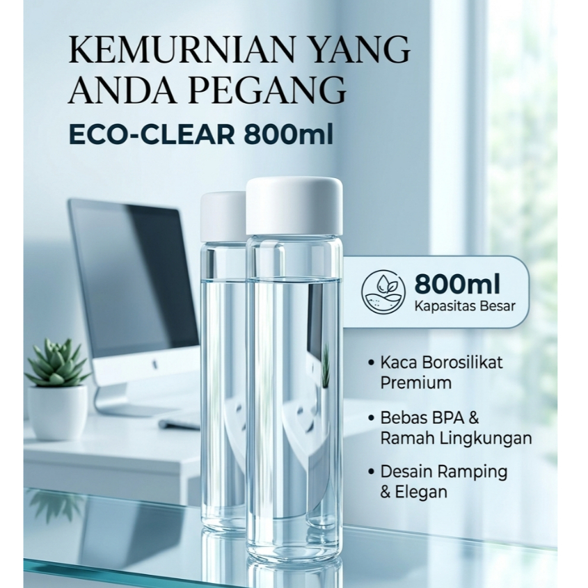 ขวดแก้ว Voss 800ml เหมาะสําหรับเครื่องดื่ม