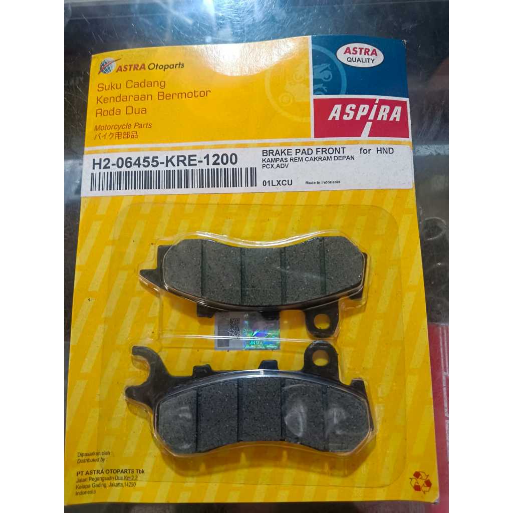 ผ้าเบรคหน้าสําหรับ Honda ADV 150 CBS ADV 160 CBS PCX 150 K97 CBS PCX 160 CBS ASPIRA ยี่ห้อ