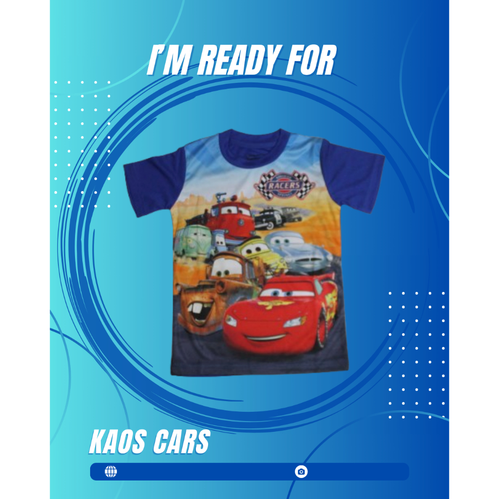 Cars Blue Kids T-Shirt 4-5 ปี