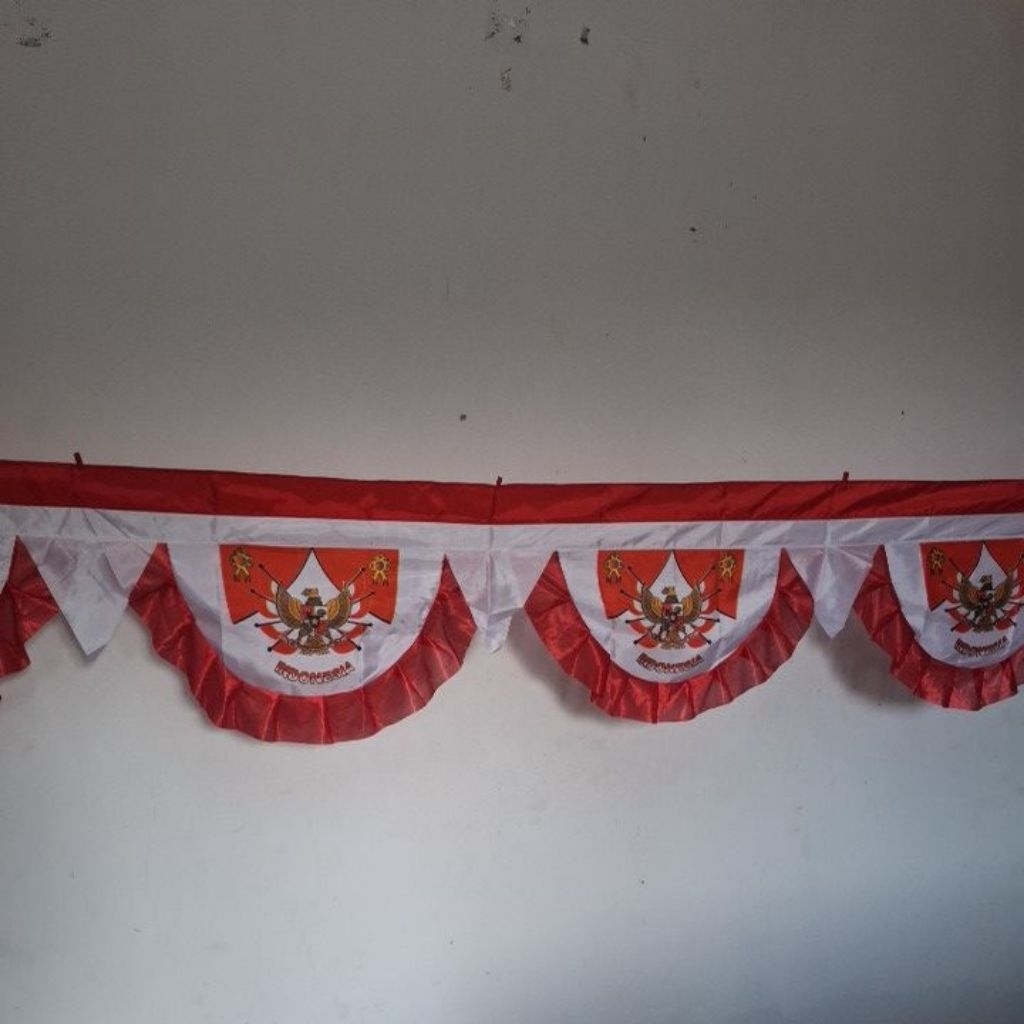 MERAH RED AND WHITE GARUDA LIMH RIMBE BACKGROUND FLAG