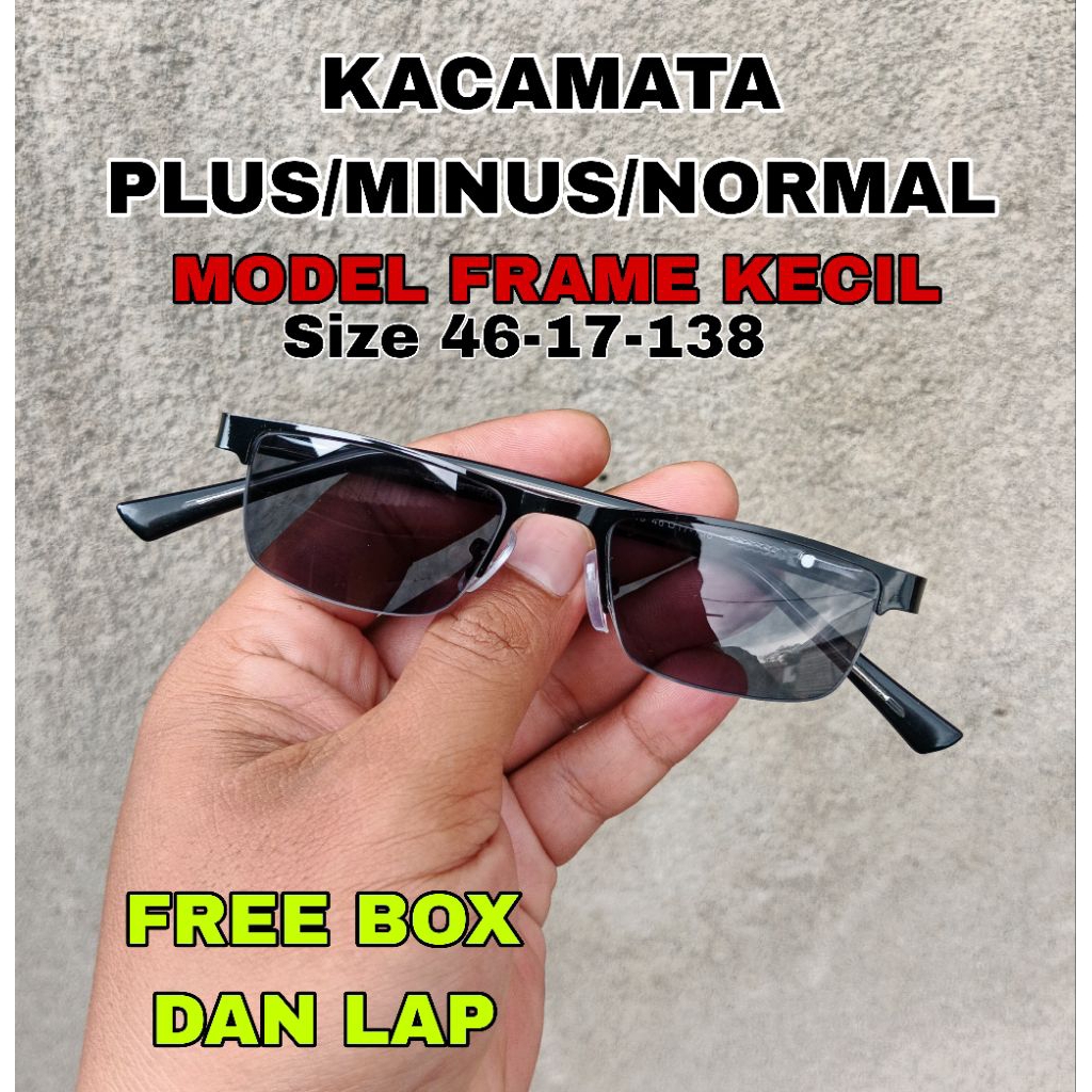 NORMAL MINUS PLUS GLASSES SMALL FRAME TITANIUM เลนส์สีดําผู้ชาย PLUS GLASSES READING GLASSES ผู้ชาย 