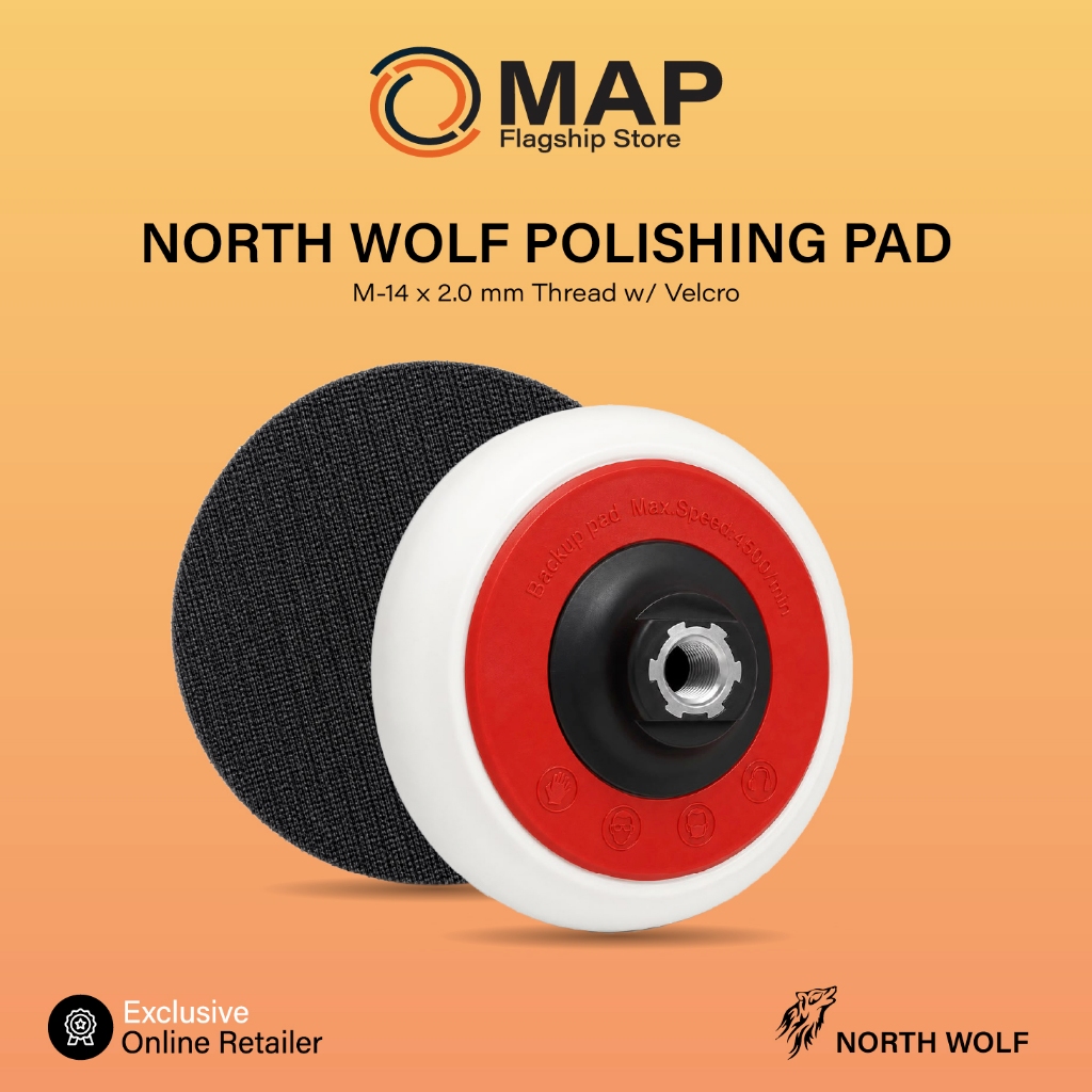 MESIN North Wolf 5" Velcro Backing Plate เครื่องขัดโรตารี M14