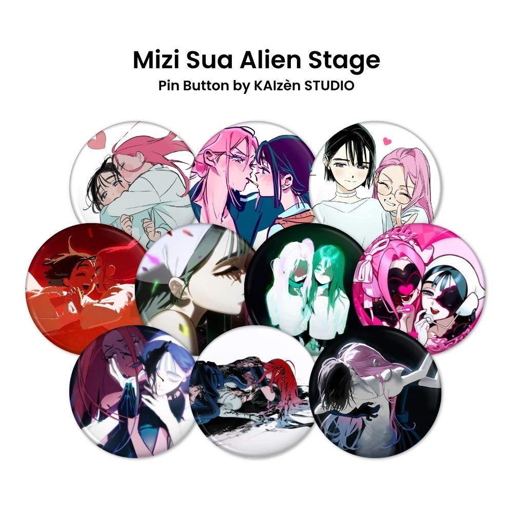 Mizi Sua Alien Stage Pin Buttons (มาตรฐาน แม่เหล็ก พวงกุญแจ กระจก) โดย KAIzèn STUDIO