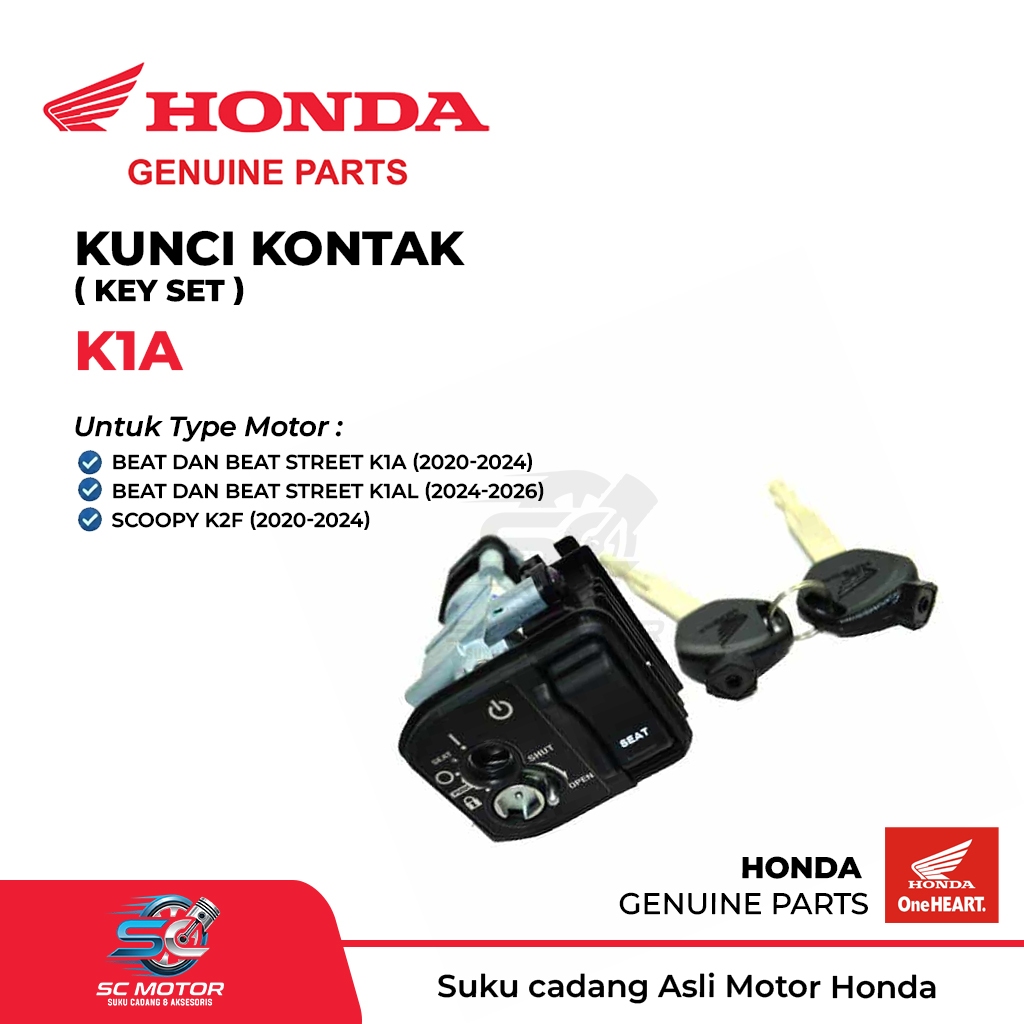 ต้นฉบับ BEAT LED K1A GENIO BEAT DELUXE AHM K1A N00 CONTACT KEY