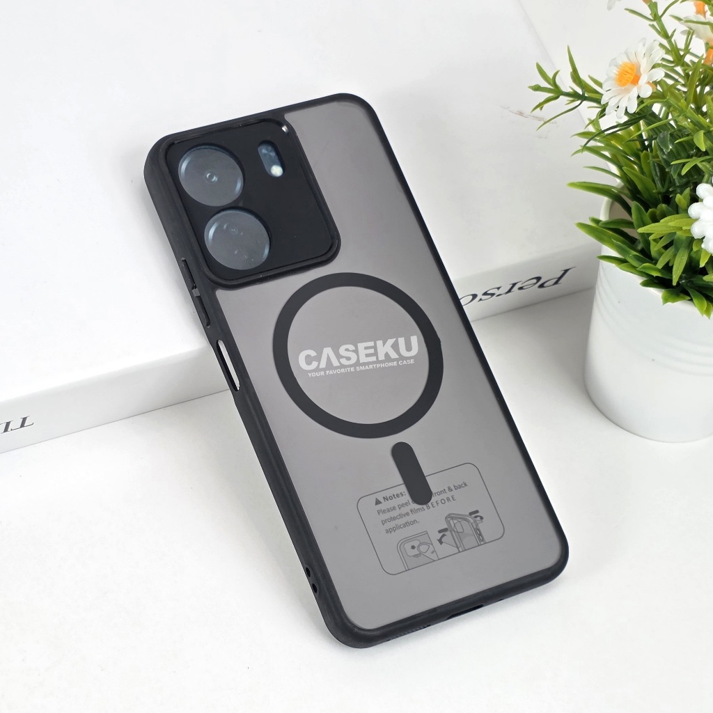 Magsafe Dove Black Edition Magnetic Matte Case สําหรับ Redmi 13C Redmi 14C Redmi 15 Redmi 15C MAG-17