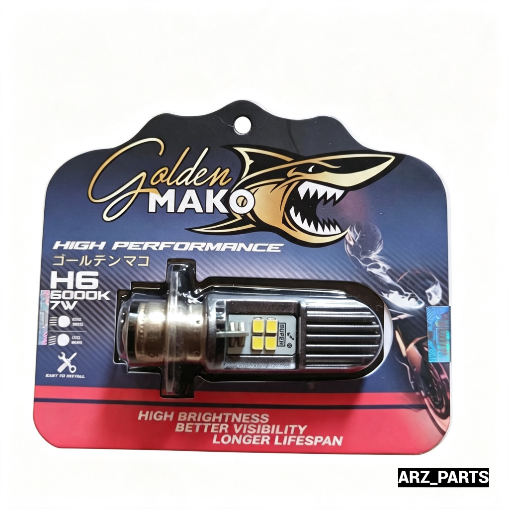 Golden Mako หลอดไฟหน้า LED Mio Sporty Smile J M3 SZ Fino Xride Soul GT Xeon Nouvo Vega Jupiter Z MX 