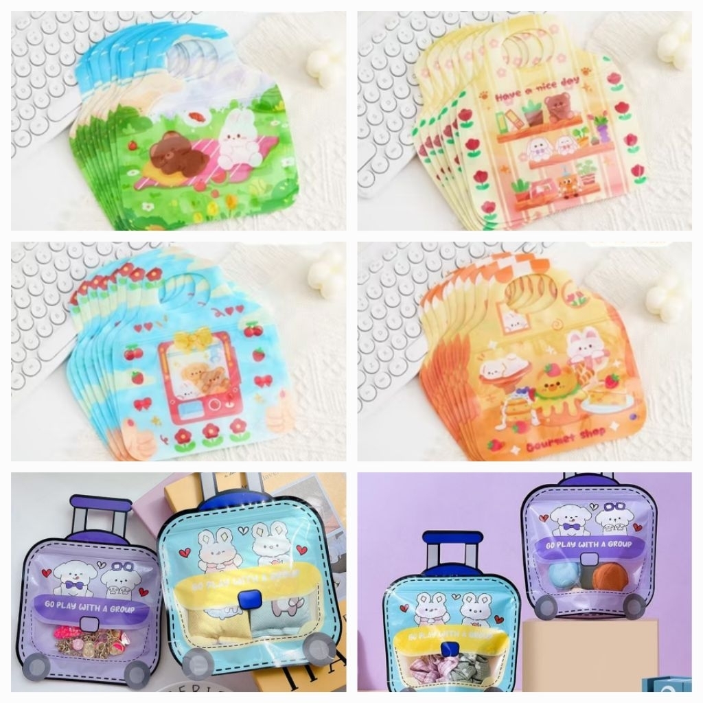 Plasticziplock กระเป๋าเดินทาง motif ziplock ขนม ziplock ของขวัญ