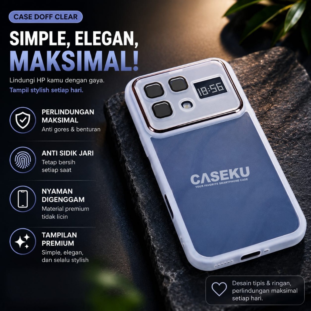 เคสใสระดับพรีเมียม + ฟิล์มกันรอยกล้อง Infinix Note Edge Infinix Note 60 Infinix Note 60 Pro Infinix 