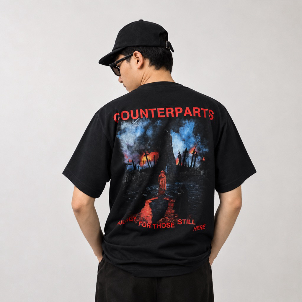 COUNTERPARTS - EULOGY สําหรับ THOSE STILL HERE TSHIRT สีดํา | เสื้อยืดวงดนตรี