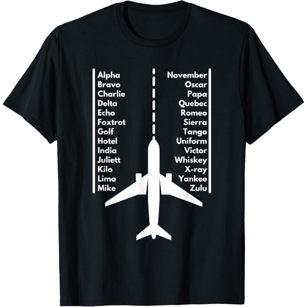 Phonetica Alphabet Kids & Adults T-Shirt - เสื้อยืดของขวัญเครื่องบินนักบินและการบินตลกขนาดเล็ก