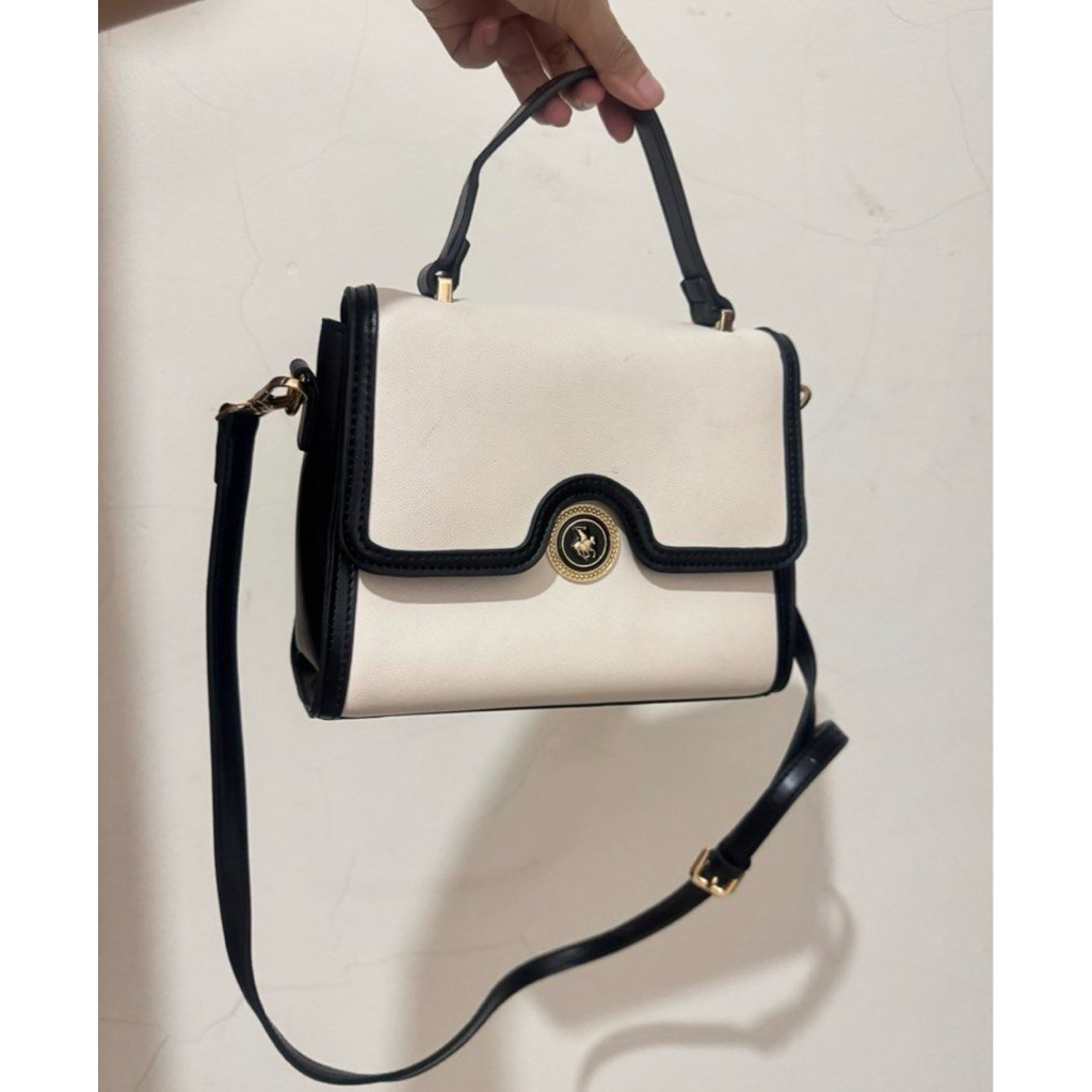 Preloved swiss polo white Sling Bag / branded Womens Sling Bag