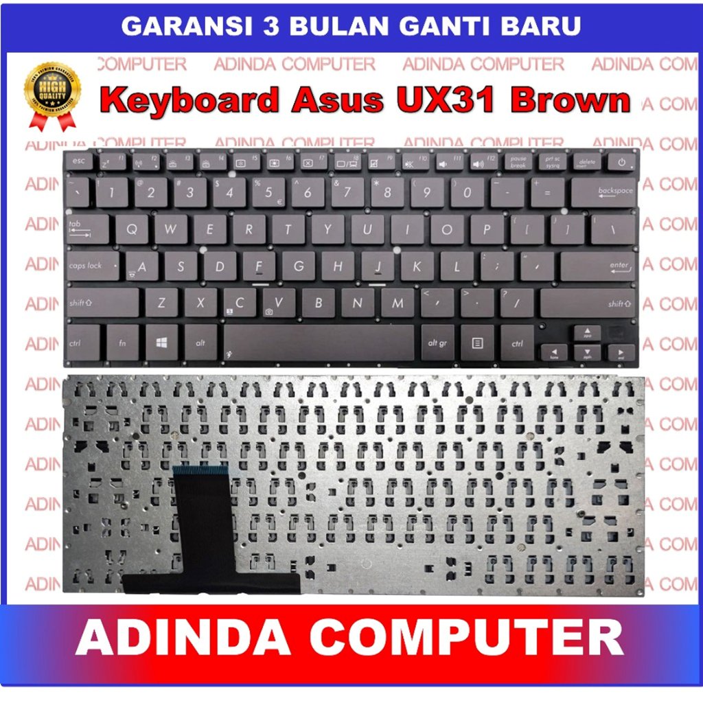 Asus UX31 UX31A UX31E UX32 UX32A UX32VD UX42VS BX32 UX42V แป้นพิมพ์สีน้ําตาล