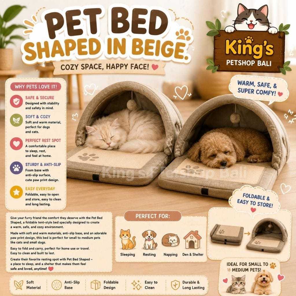 PET BED SHAPE - BEIGE SLIPPER / ANIMAL BED