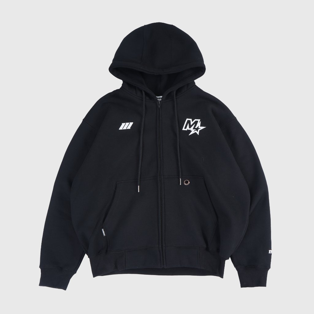 Magma Apparel Zipper Hoodie Hozon 02 สีดํา