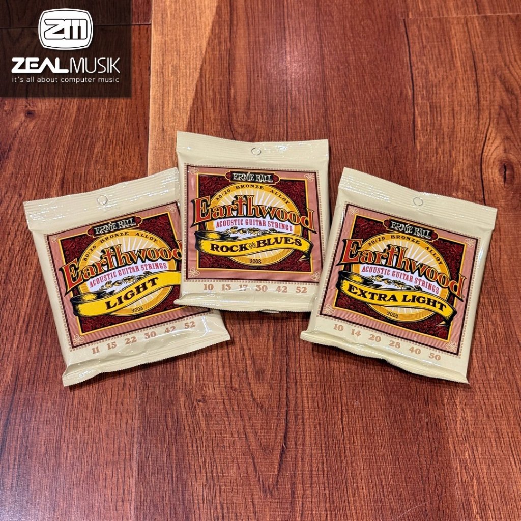 ERNIE BALL Earthwood - สายกีตาร์โปร่ง - Zeal Music Jogja