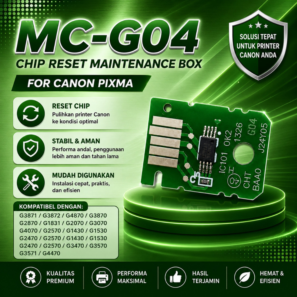 MC-G04 กล่องบํารุงรักษารีเซ็ตชิป MC-G04 Canon PIXMA สามารถ PIXMA G3871/G3872/G4870/G2870/G1831/G2070